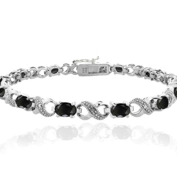 Stunning 7.2ct Sapphire Bracelet and Diamond Infinity Bracelet - Picture 3 of 6